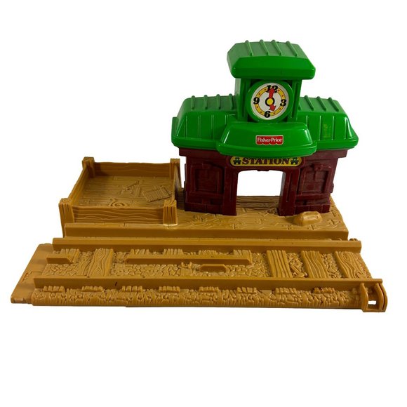 Vintage Mattel Toots the Train Replacement Clock Station w Track Part Plastic - Picture 1 of 4